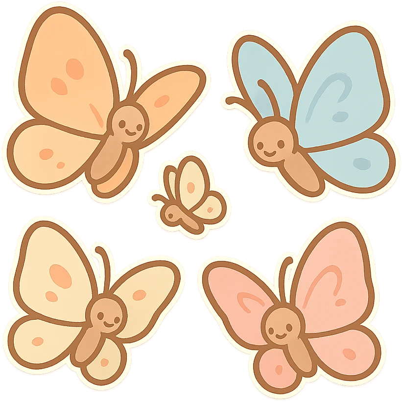 一群飞舞的蝴蝶 emoji