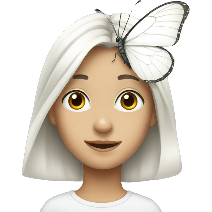White butterfly  emoji
