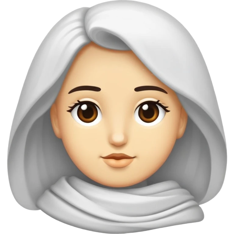 Pinterest temalı huzurlu kahküllü bir kız emoji