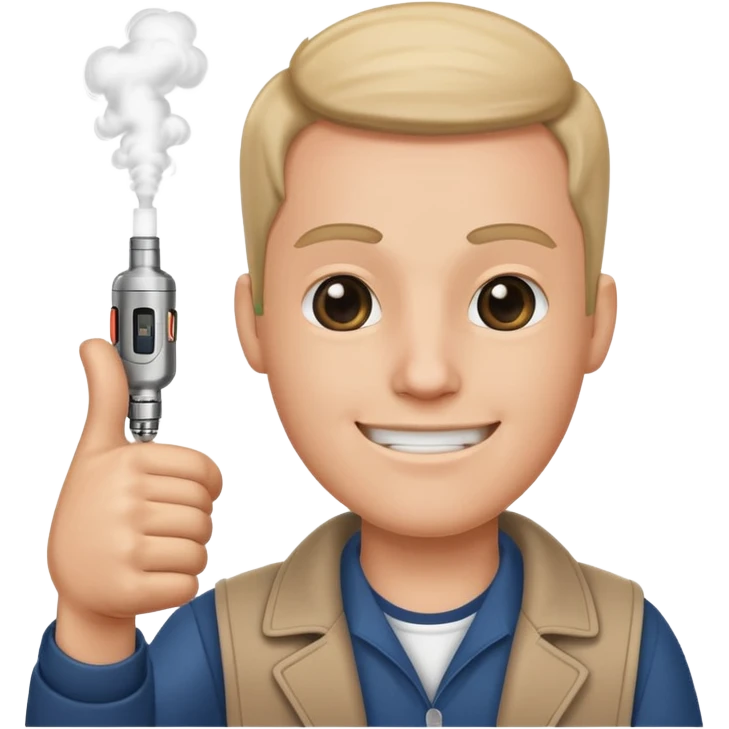 Thumbs up with a vape emoji