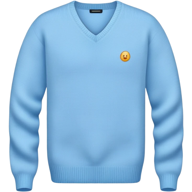 light blue V-neck sweater emoji