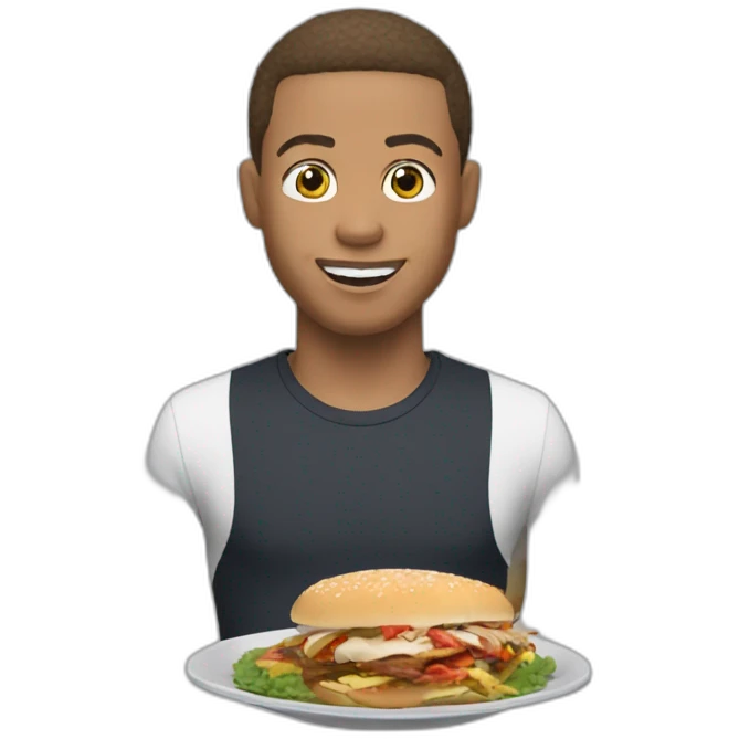 Mbappé qui mange un kebab emoji