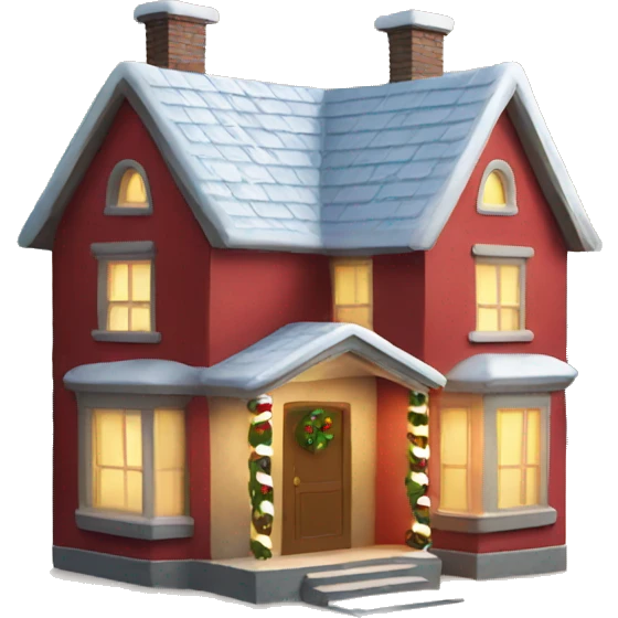 Christmas house emoji