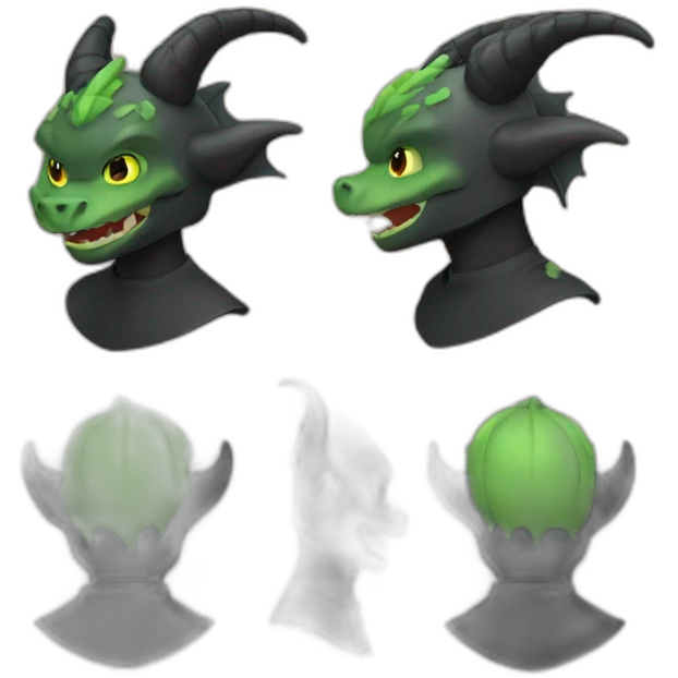 guy wearing toothless dragon hat emoji