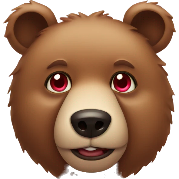 Bear whit hearts on eyes  emoji