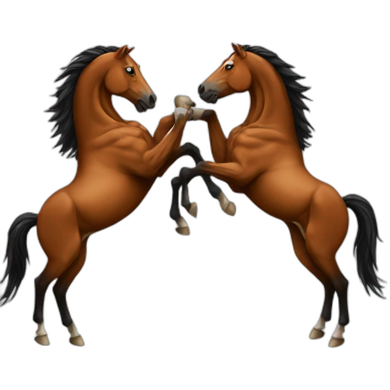Horse fight emoji