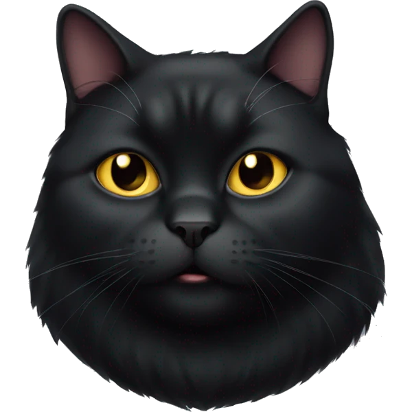 fat black cat emoji