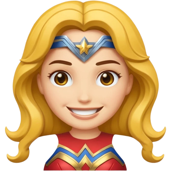 create a yellow emoji of woder woman emoji