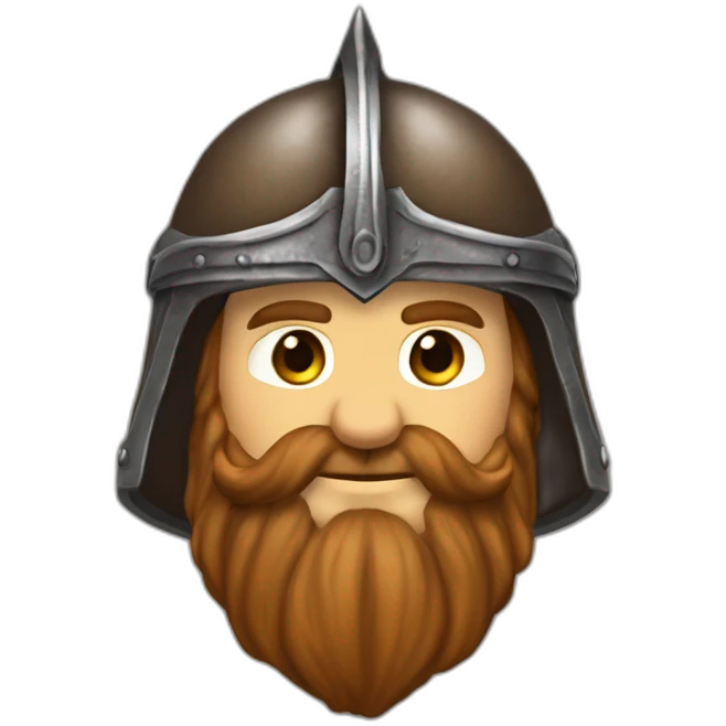 gimli lord of the rings brown beard wearing helme emoji