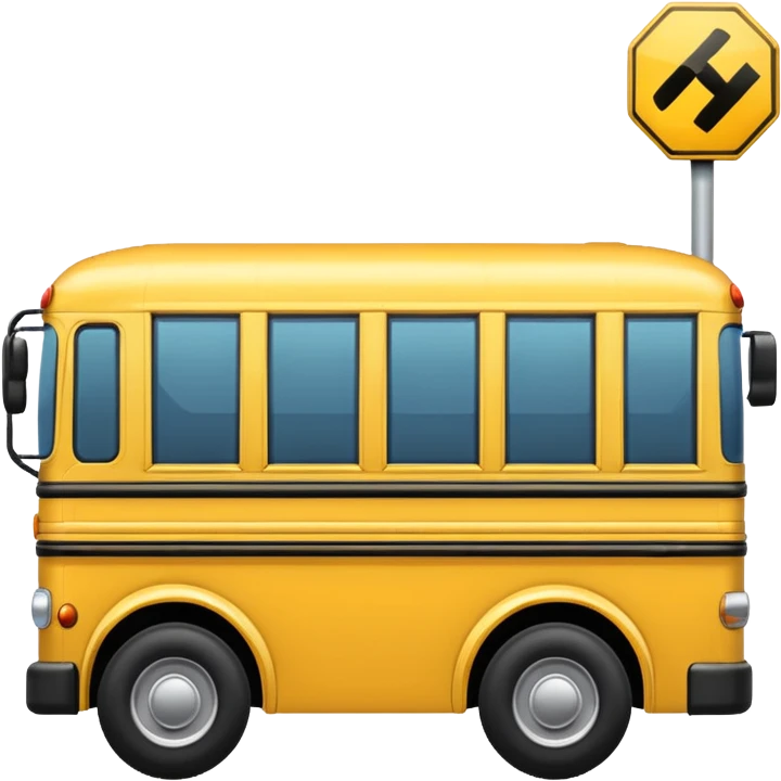 yellow school bus emoji