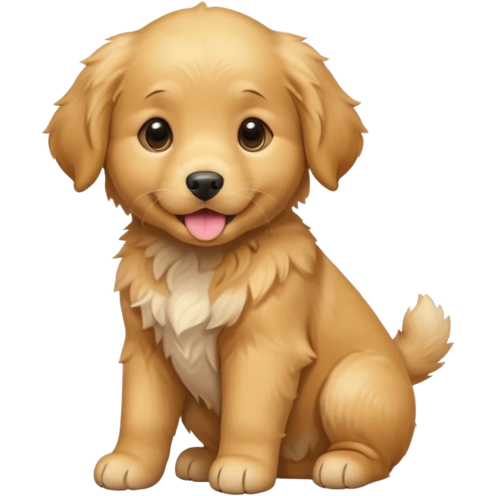 a full body of cute golden  emoji