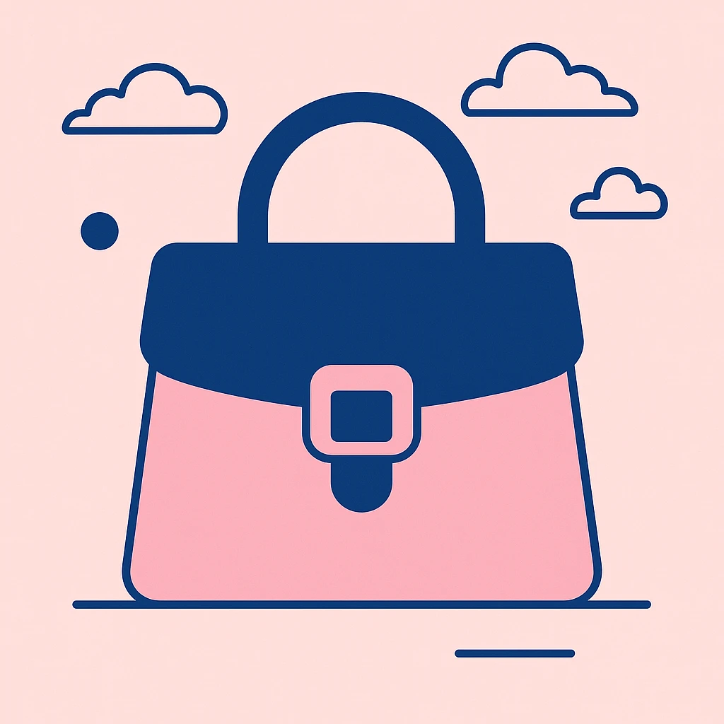 BLACKPINK-inspired object, black and pink colors, clean minimal illustration, flat blue style emoji