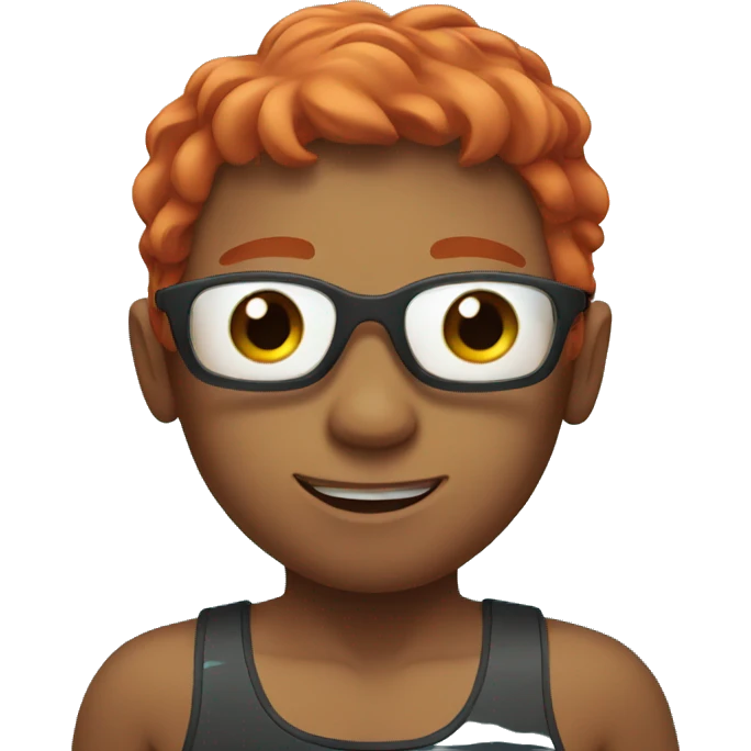 boy, redhead, going swimming emoji