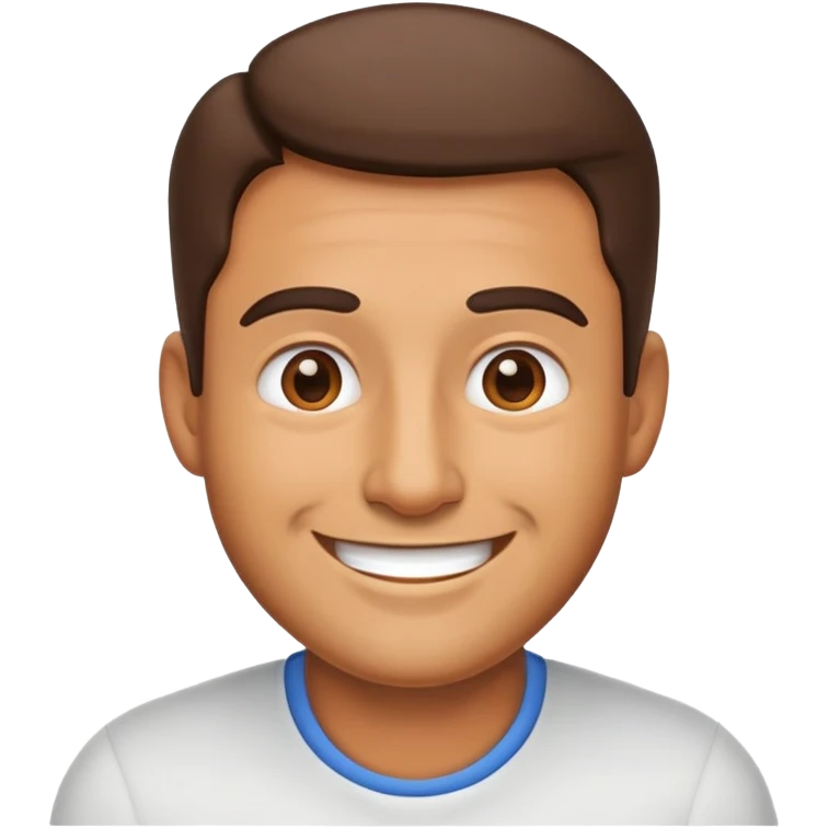 a normal dad emoji with his body and smiling emoji