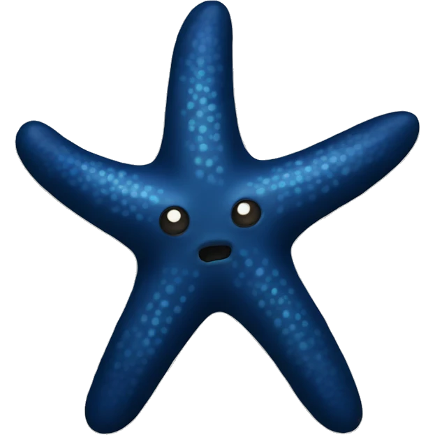 dark Blue starfish no face five legs emoji