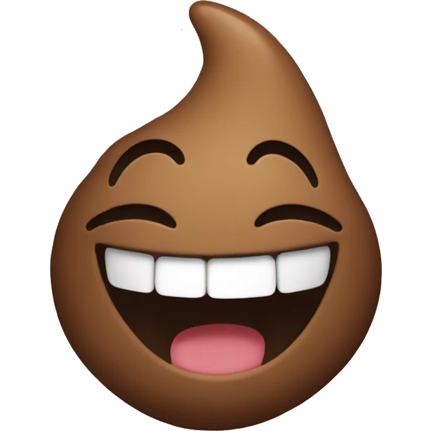 Poo laughing emoji