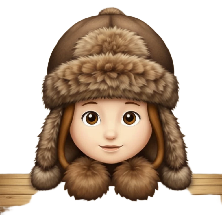 just fur hat on table emoji