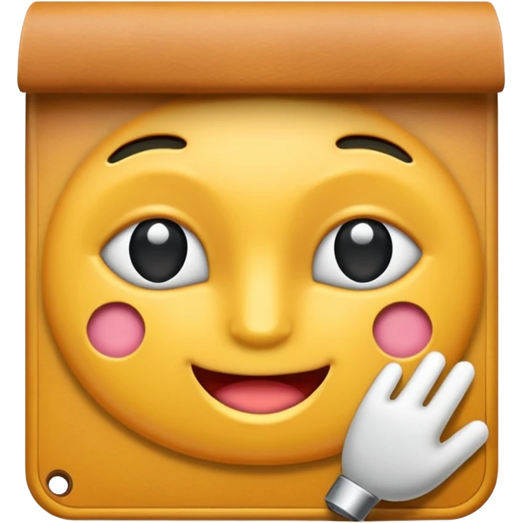  Розовый блокнот с черной ручкой  emoji