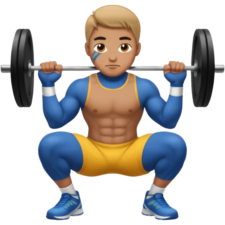 A man squatting emoji