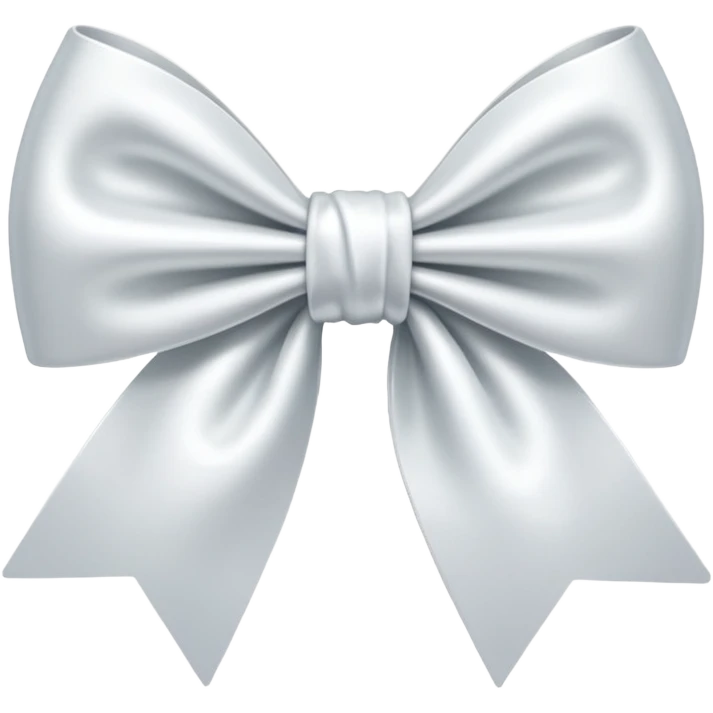white satin bow emoji