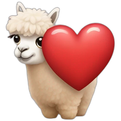 alpaca heart emoji