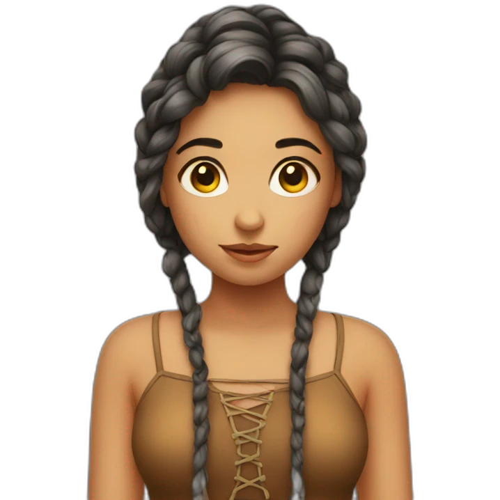 Girl with string emoji