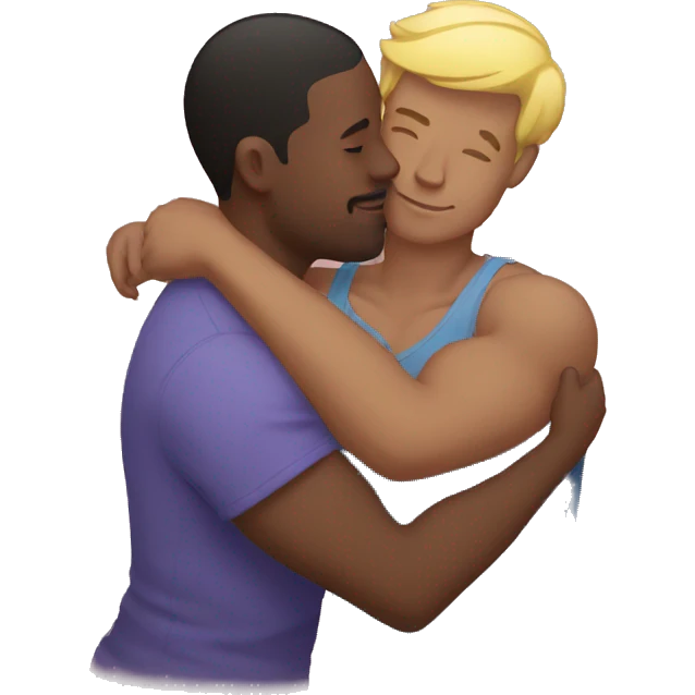 Gay men cuddling emoji