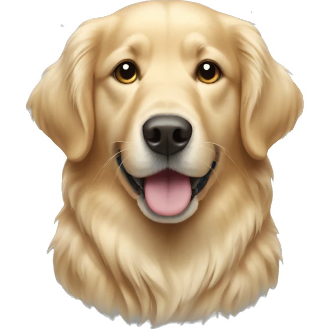 Snowy golden retriever  emoji