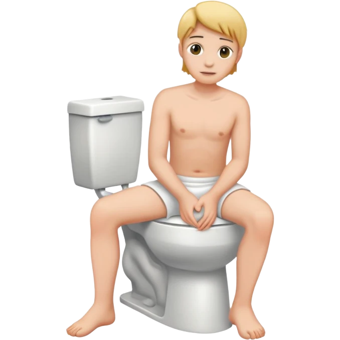 Sitting on the toilet emoji