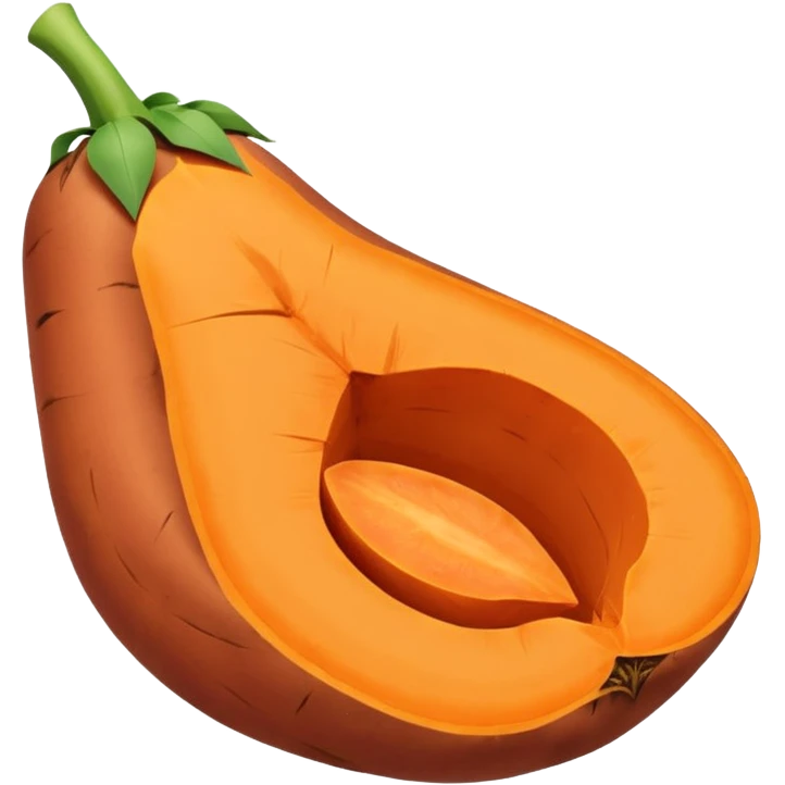 pointy sweet potato emoji