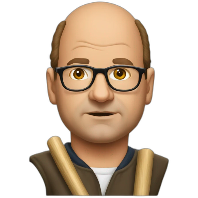 george costanza using baseball bat portrait emoji