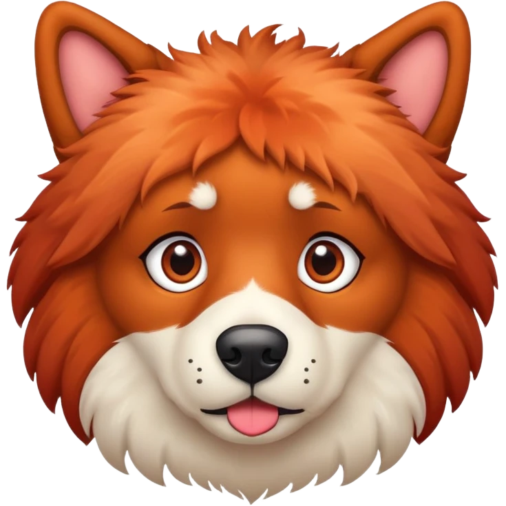 Red dog face  emoji