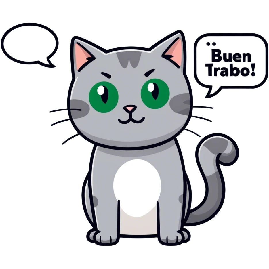 Gato diciendo buen trabajo emoji