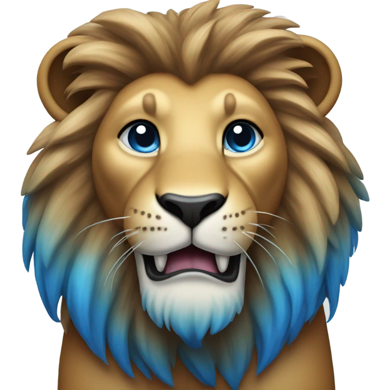 Lion blue kool aid emoji