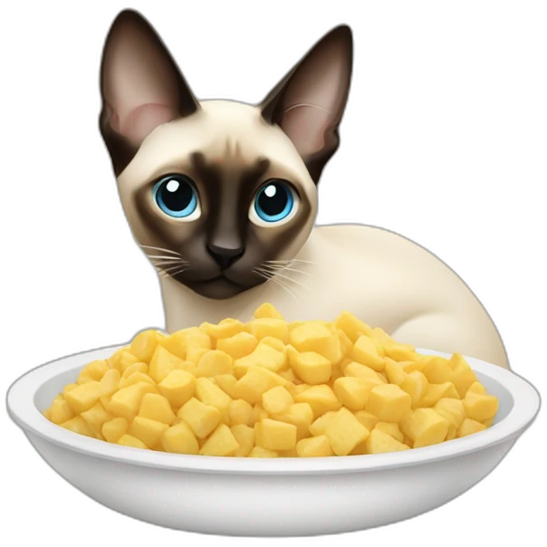 siamese eating emoji