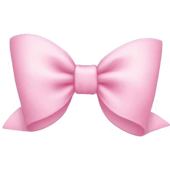 Pastel Pink bow emoji emoji