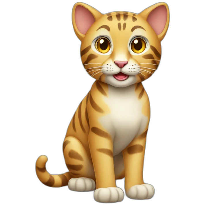 Safari Cat Full Body emoji