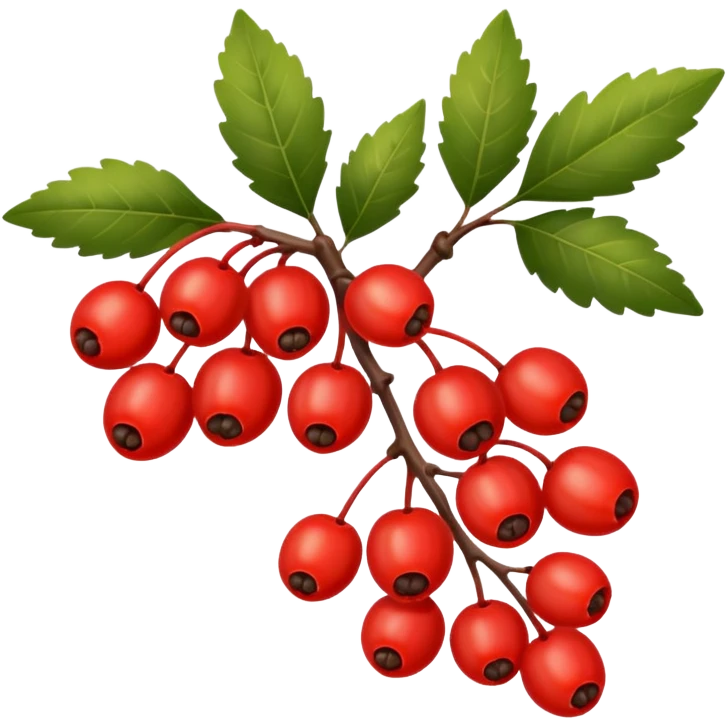 rowan/mountain ash berries, simple emoji