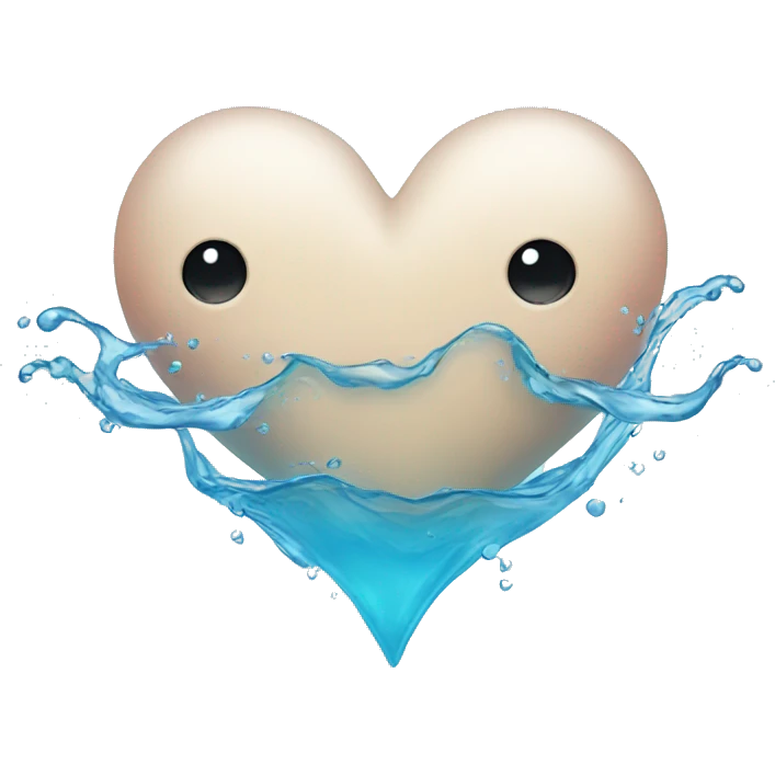 Water heart emoji