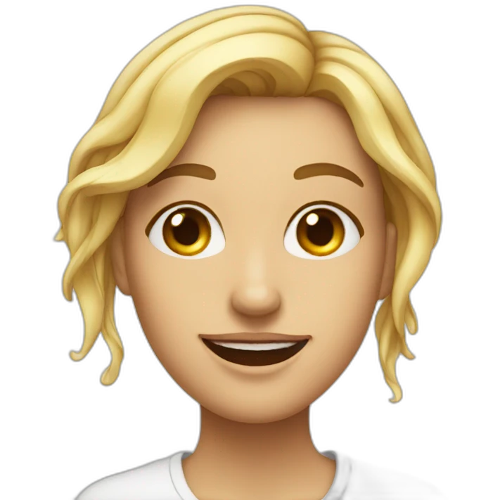 Smiling women with tear drop falling from eyes emoji