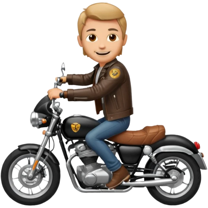 Leon en motocicleta  emoji