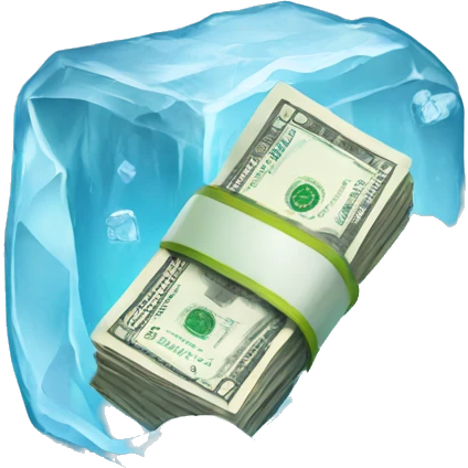 ice and money emoji