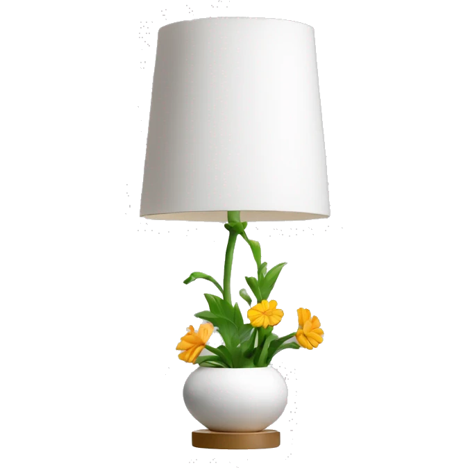 Flower lamp white emoji