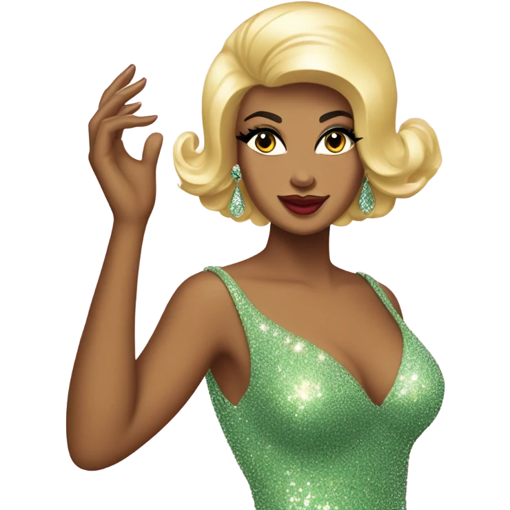 1960’s glitter glam siren bimbo guaru in Brazil  emoji