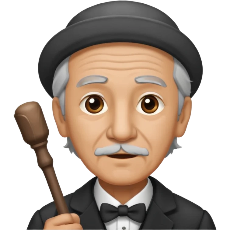 old man  music conductor with stick emoji