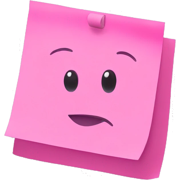 pink post it note emoji