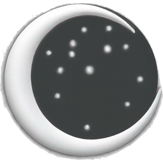 Crescent moon in white emoji