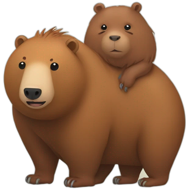 Bear and capibara emoji