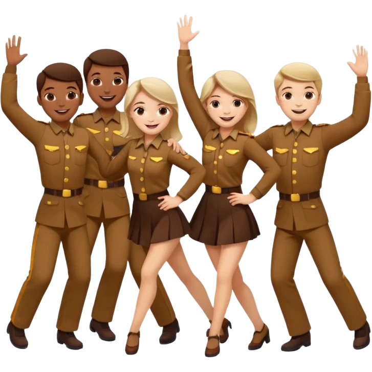 Nazis dancing emoji