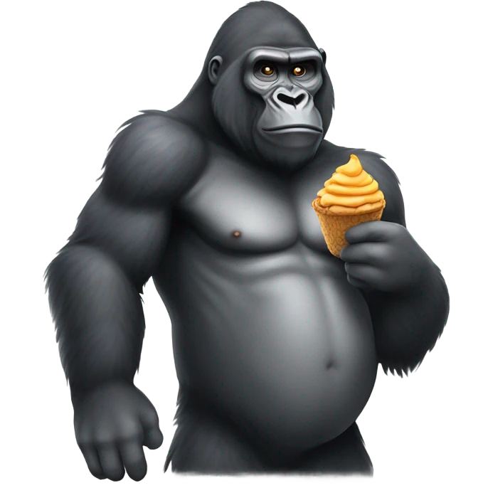 Gorilla with Fried Chicken emoji